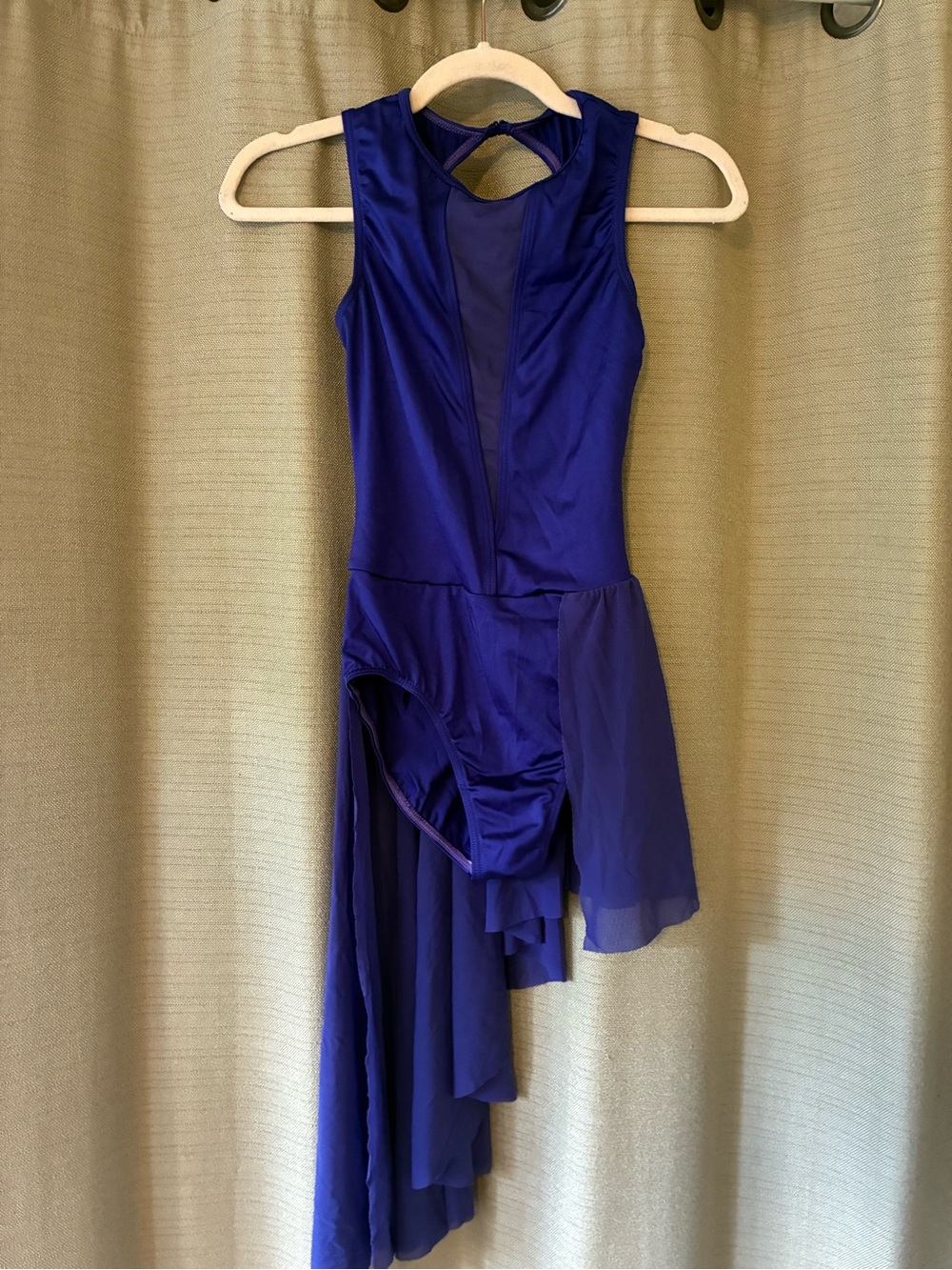 balera Sleeveless Asymmetric Dance Dress in Royal Blue